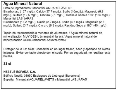 Agua Aquarel botella sport de 33cl Nestl&eacute;