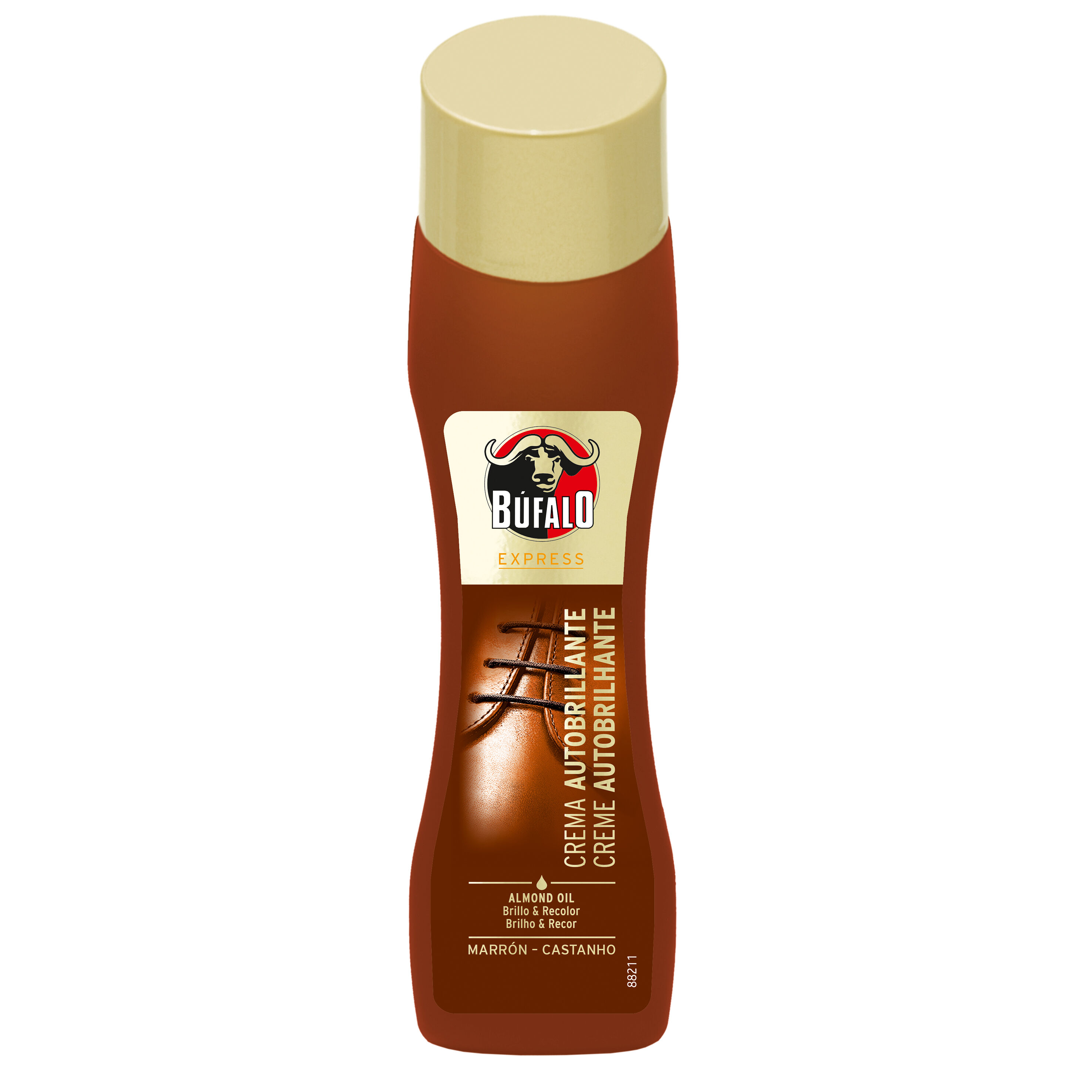 Betún crema autobrillante marrón Búfalo 50 ml