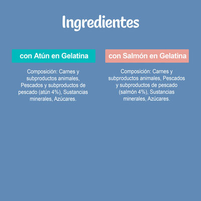 Comida h&uacute;meda gato F&eacute;lix gelatina pescado pack 4