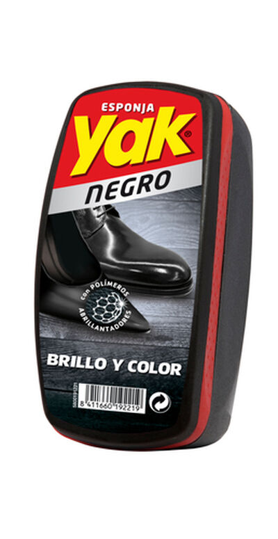 Esponja de calzado Yak brillo y color negro