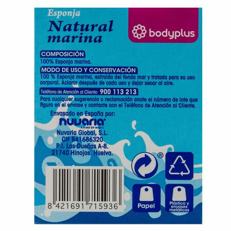 Esponja Bodyplus natural