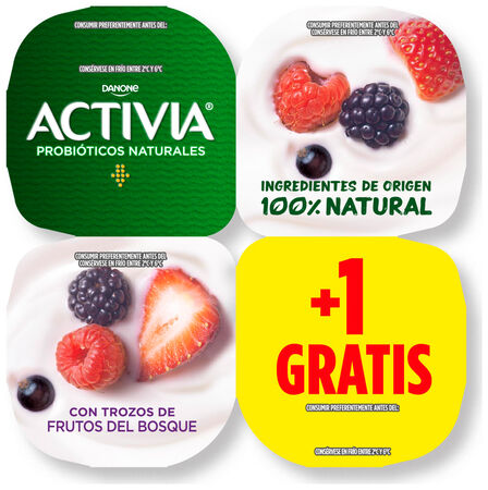 Bfidus Activia pack 4 frutas del bosque