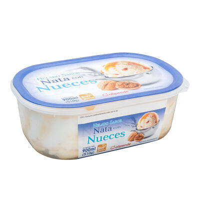 Helado en tarrina Alipende 900ml nata y nuez