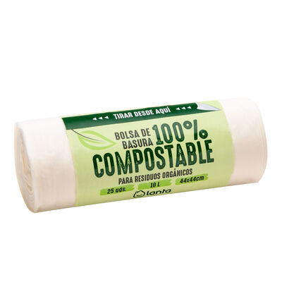 Bolsa basura Lanta 25 unidades 10 litros compostable