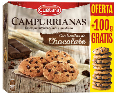 Galletas campurrianas de chocolate Cuétara 350g+100g