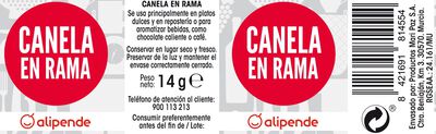 Canela Alipende 14g en rama