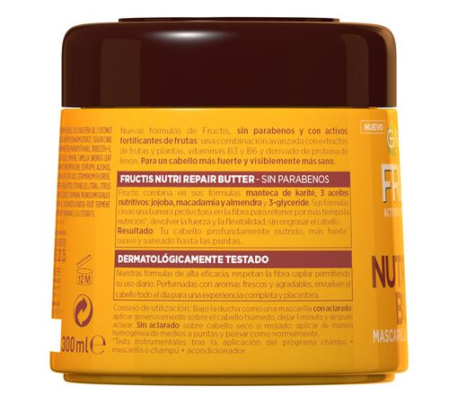 Mascarilla capilar nutritiva Fructis 320ml nutri repair butter