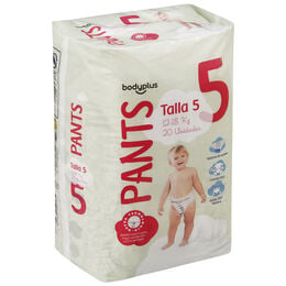 Pañales Bodyplus 20 unidades talla 5 de 12 a 18 kg