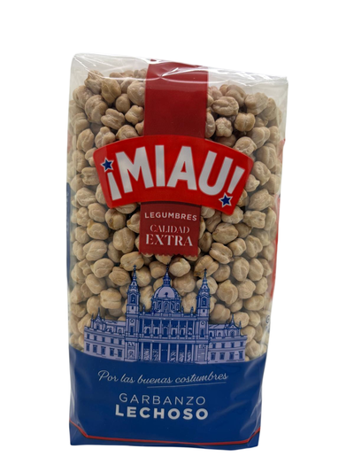 Garbanzos lechosos calidad extra Miau 1k