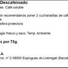 Café descafeinado soluble Nescafé 75g