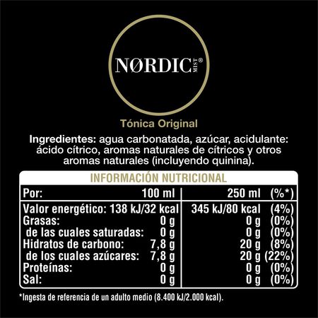 Refresco tónica Nordic Mist lata 25cl original
