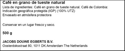 Caf&eacute; Colombia grano espresso L&acute;or 500g