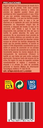 Toallitas atrapacolor Lanta 20 uds evita deste&ntilde;idos accidentales