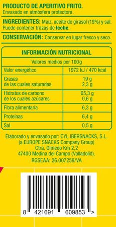 Snack maíz tortilla chips tex mex Alipende 150g