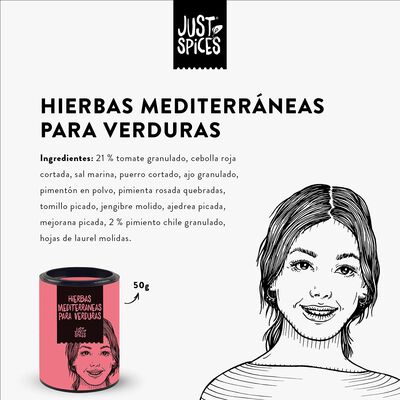 Sazonador de verduras mediterráneas Just Spices 50g