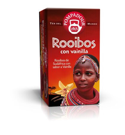 Infusión rooibos sabor vainilla Pompadour 20unidades