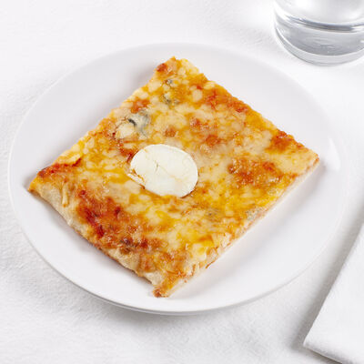 Porción pizza 4 quesos
