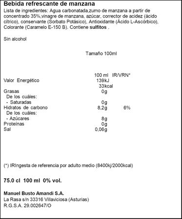 Sidra Asturiana sin alcohol Mayador 75cl