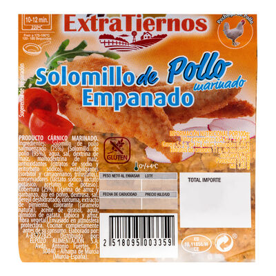 Solomillo de pollo empanado ElPozo 425g aproximadamente