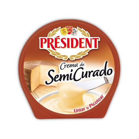 Queso crema semicurado Président 125g