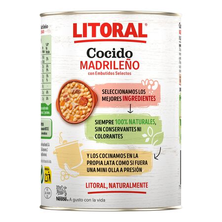 Cocido madrileño Litoral 425g con embutido selecto