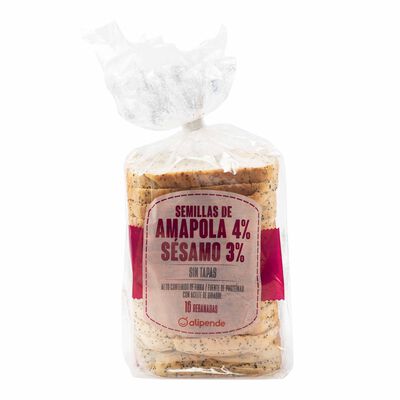 Pan de molde Alipende 500g amapola y sésamo
