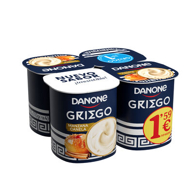 Yogur Griego Danone Pack 4 Manzana Y Canela