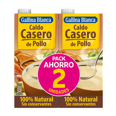 Caldo casero Gallina Blanca 1l pack-2 pollo