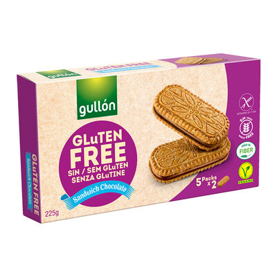 Galletas de chocolate sin gluten sandwich Gullón 225g