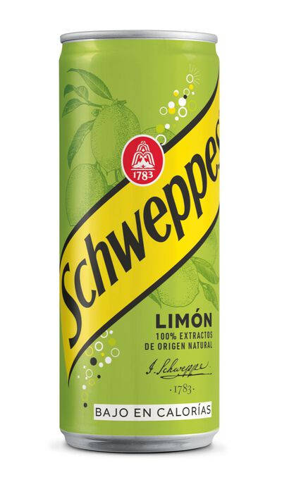 Refresco lim&oacute;n Schweppes lata 33 cl