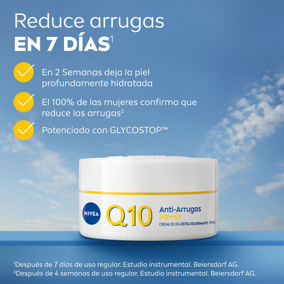 Crema facial de d&iacute;a Nivea Q10 50ml power SPF 30 antiarrugas