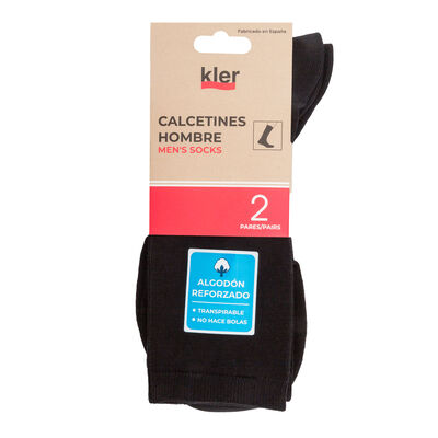 Calcetín de hilo y algodón Kler 2 uds