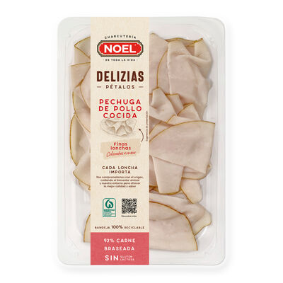 Pechuga de pollo delicias p&eacute;talos braseada Noel 90g