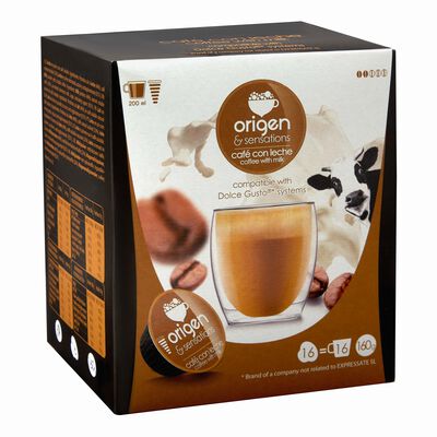 Café con leche Origen&Sensations 16 cápsulas