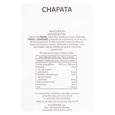Chapata r&uacute;stica 360g