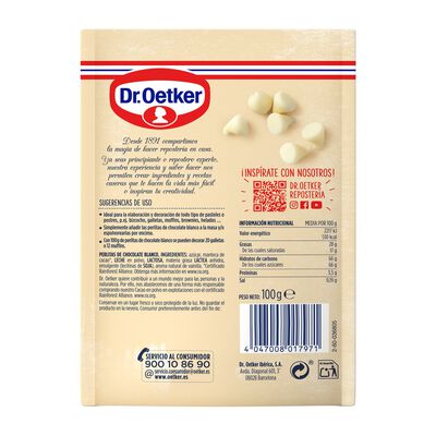 Perlitas de chocolate blanco Dr Oetker 100g