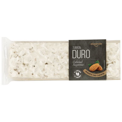 Turr&oacute;n duro con 67% de almendra Alipende 300g