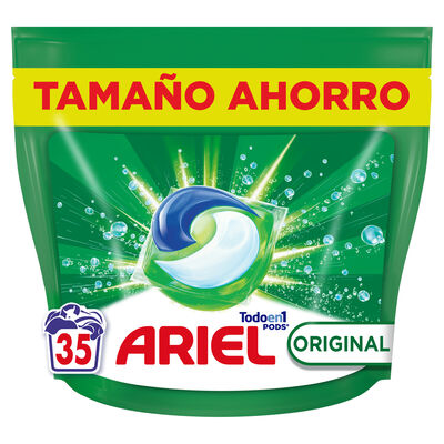 Detergente en c&aacute;psulas Ariel pods 35 lavados original