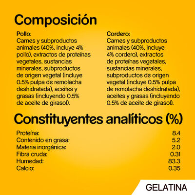 Comida h&uacute;meda perro Pedigree carne mixta pack 4