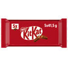 Barritas recubiertas de chocolate con leche Kit-Kat 5 x 41,5g