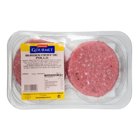 Hamburguesa de pollo gourmet pack 4 de 80g
