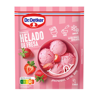 Preparado para helado de fresa Dr. Oetker 78g