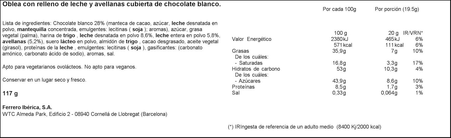 Chocolatina Kinder bueno pack-3 white