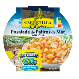 Ensalada palitos de cangrejo con piña CARRETILLA, bold 220 g