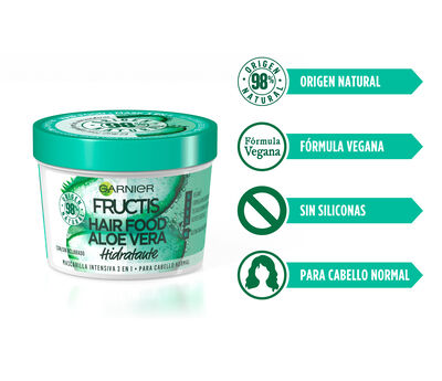 Mascarilla capilar hidratante Fructis 390ml hair food aloe vera