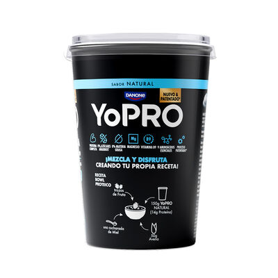 yogur proteico natural con alto contenido en prote&iacute;nas Danone 450g