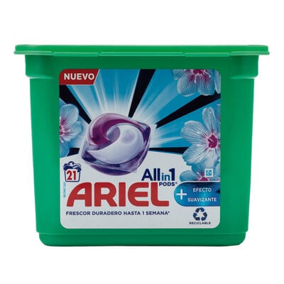 Detergente Pods Ariel 21 lavados suavizante