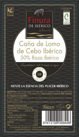 Lomo cebo Ib&eacute;rico 50% raza Ib&eacute;rica Finura de Iberico