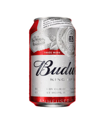 Cerveza rubia especial Budweiser lata 33cl