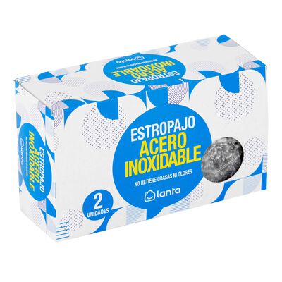 Estropajo Lanta 2 uds para acero inoxidable